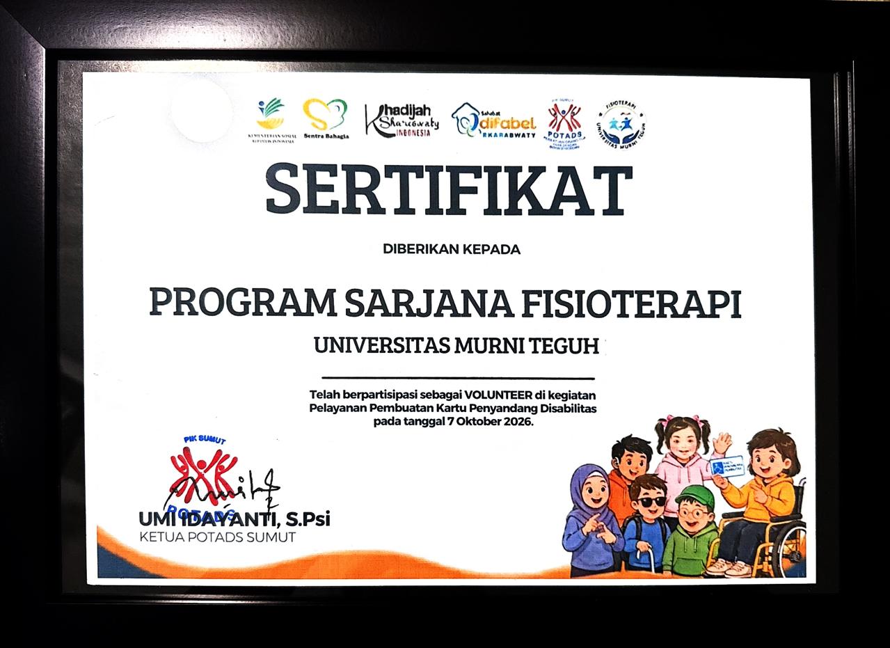 Program Sarjana Fisioterapi Universitas Murni Teguh Berpartisipasi sebagai Volunteer dalam Pelayanan Pembuatan Kartu Penyandang Disabilitas